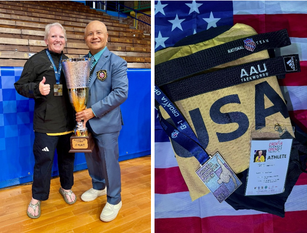 Croatia Poomsae Open trophy presentation and USA taekwondo memorabilia